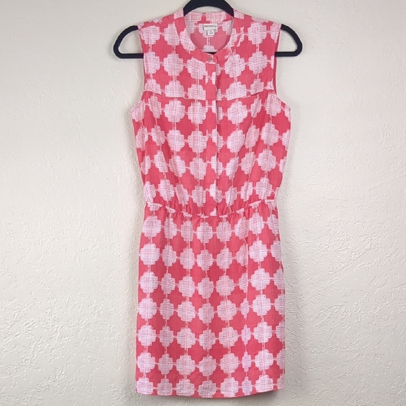 Merona Dresses & Skirts - Merona‎ Pink Geometric Sleeveless Dress Size S Casual Pockets